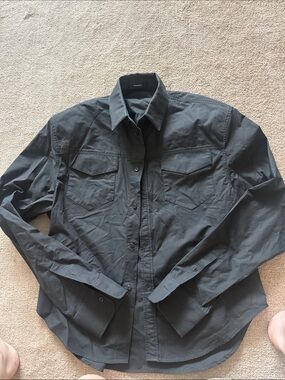 WARDROBE.NYC Black Button-Front Utility Shirt